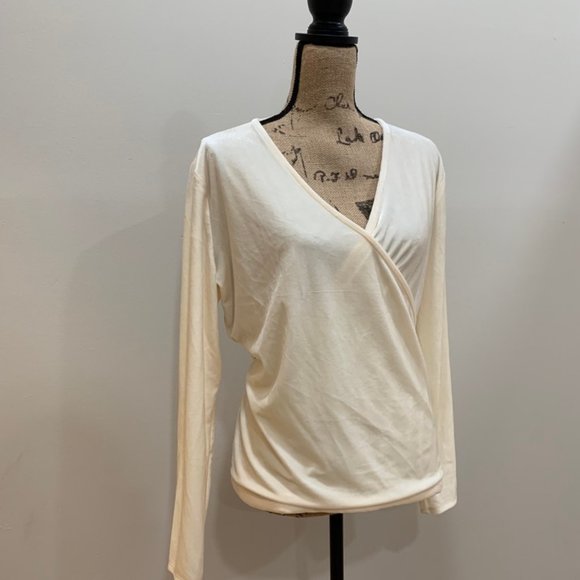 NWT: J Crew Mercentile V-Neck Velour Long Sleeve Wrap Shirt - Picture 3 of 5